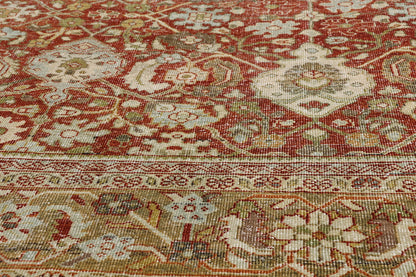 9 x 12 - Red Antique Persian Mahal Rug - 54150