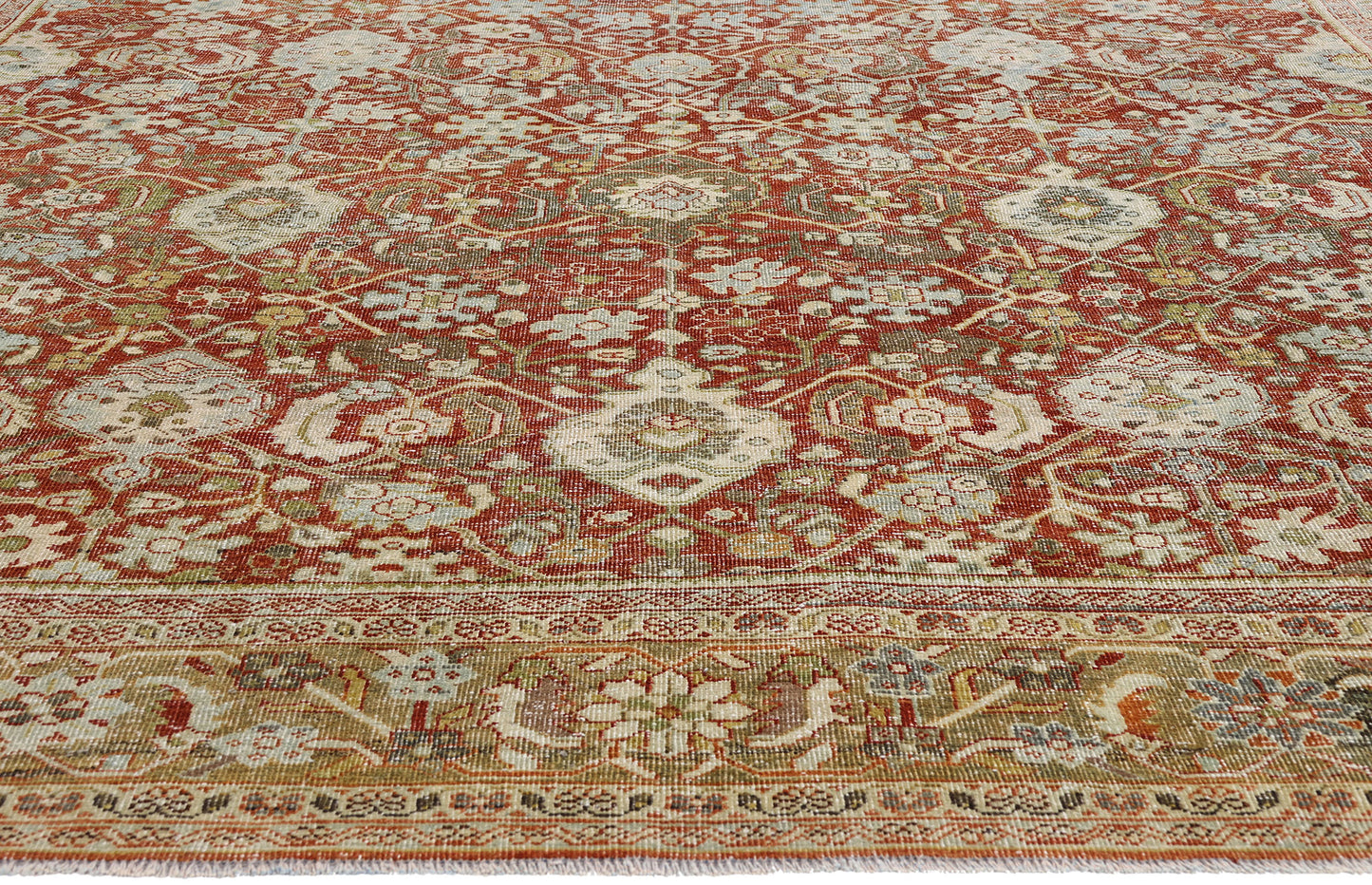 9 x 12 - Red Antique Persian Mahal Rug - 54150
