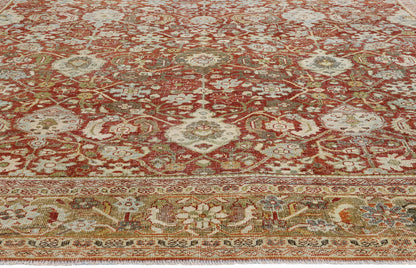 9 x 12 - Red Antique Persian Mahal Rug - 54150