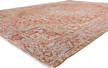 9 x 13 - Red Antique Persian Heriz Rug - 54151
