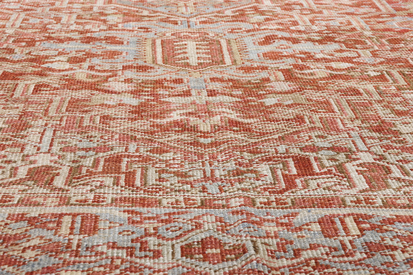 9 x 13 - Red Antique Persian Heriz Rug - 54151