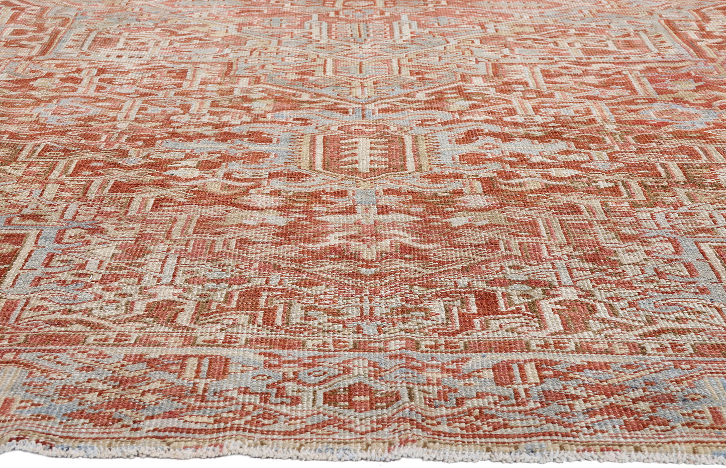 9 x 13 - Red Antique Persian Heriz Rug - 54151