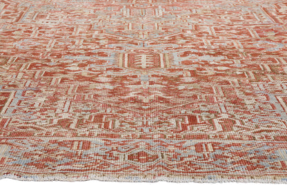 9 x 13 - Red Antique Persian Heriz Rug - 54151