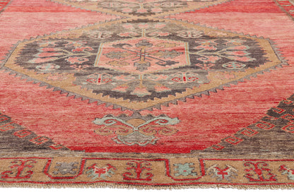 7 x 11 - Red Vintage Turkish Kars Rug - 54152