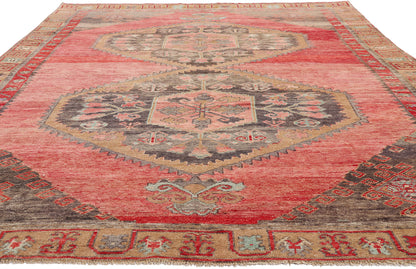 7 x 11 - Red Antique Turkish Oushak Rug - 54152
