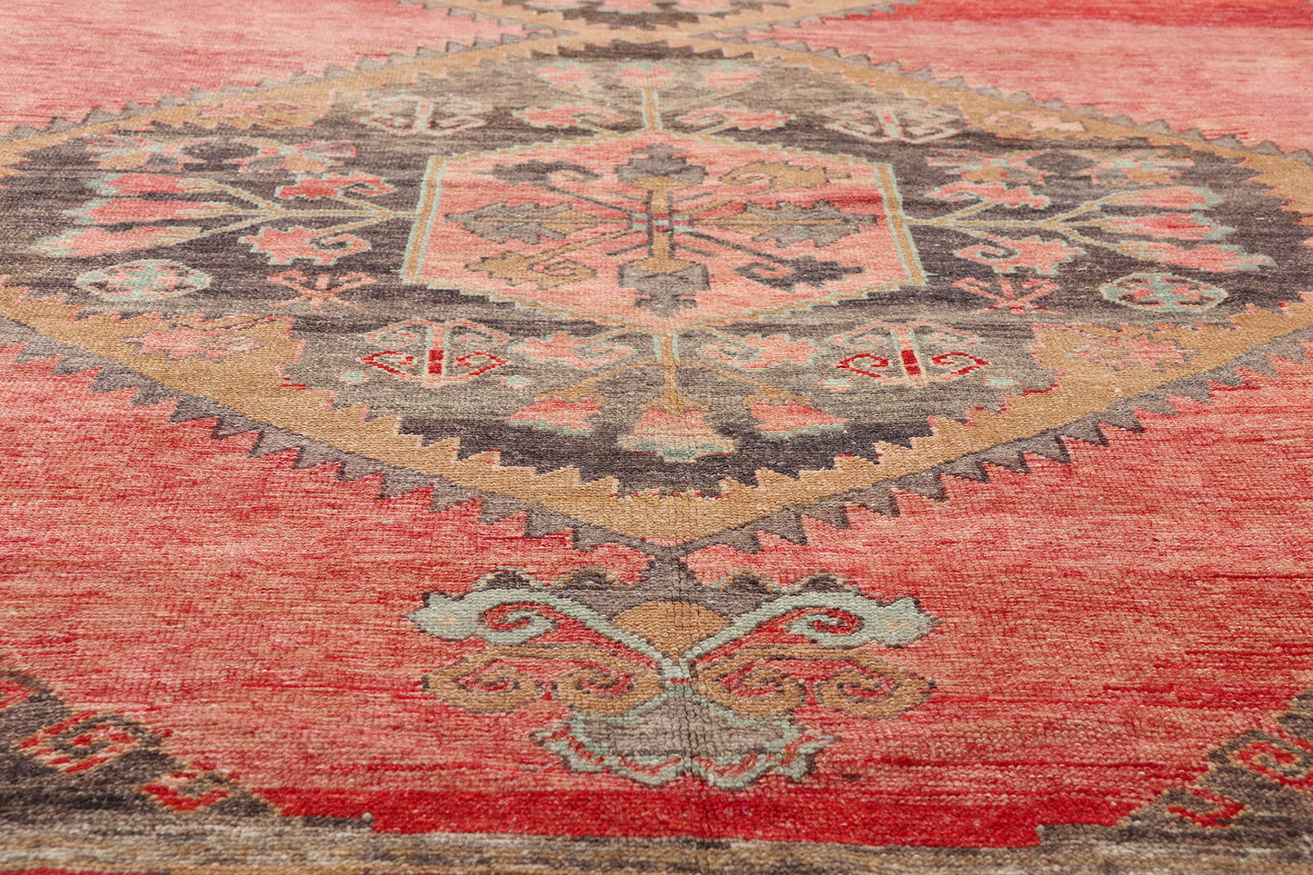 7 x 11 - Red Antique Turkish Oushak Rug - 54152