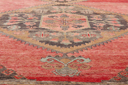 7 x 11 - Red Antique Turkish Oushak Rug - 54152