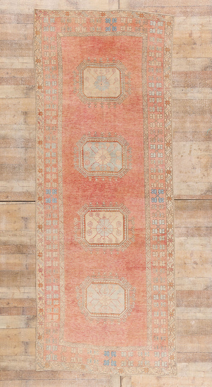 5 x 12 - Red Vintage Turkish Oushak Rug - 54154
