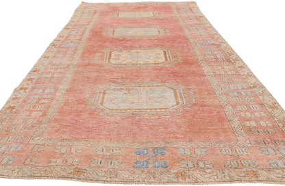 5 x 12 - Red Vintage Turkish Oushak Rug - 54154