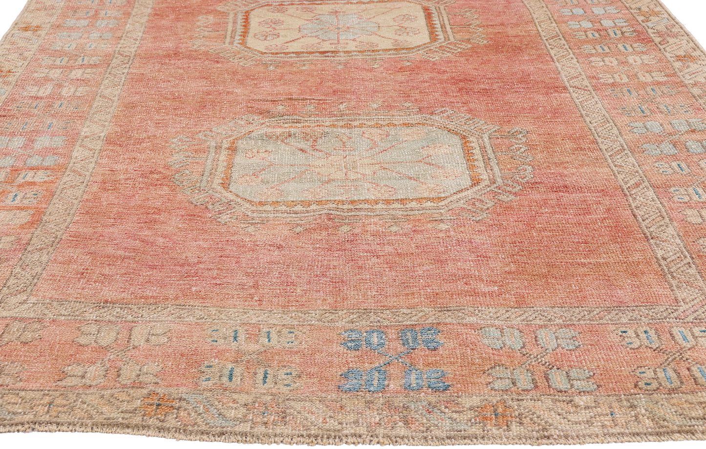 5 x 12 - Red Vintage Turkish Oushak Rug - 54154