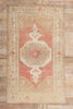 4 x 7 - Red Vintage Turkish Oushak Rug - 54155