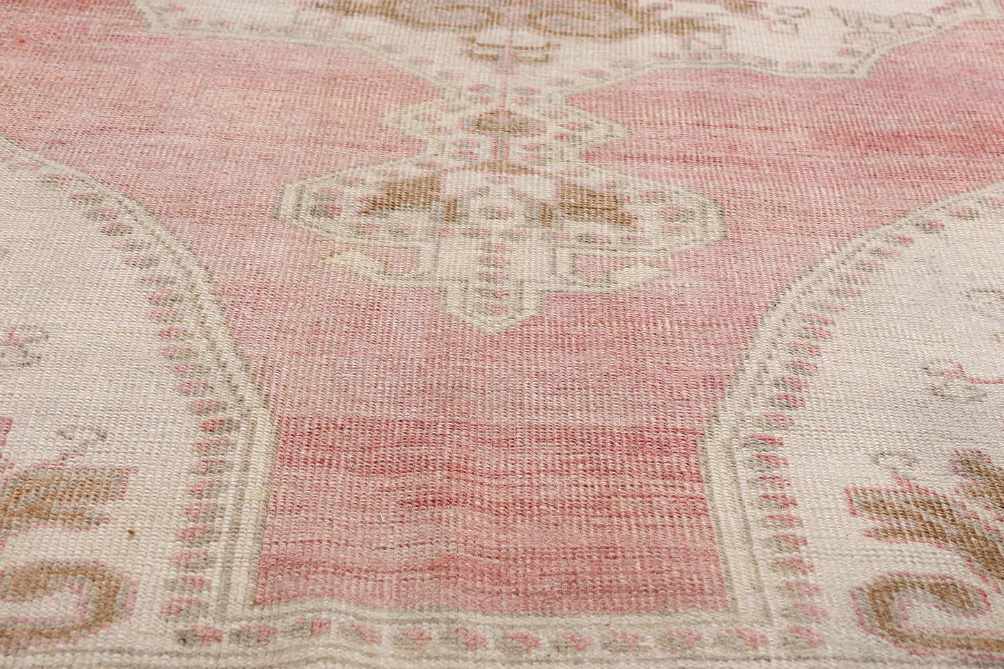 5 x 7 - Red Vintage Turkish Oushak Rug - 54156