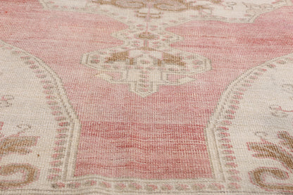 5 x 7 - Red Vintage Turkish Oushak Rug - 54156