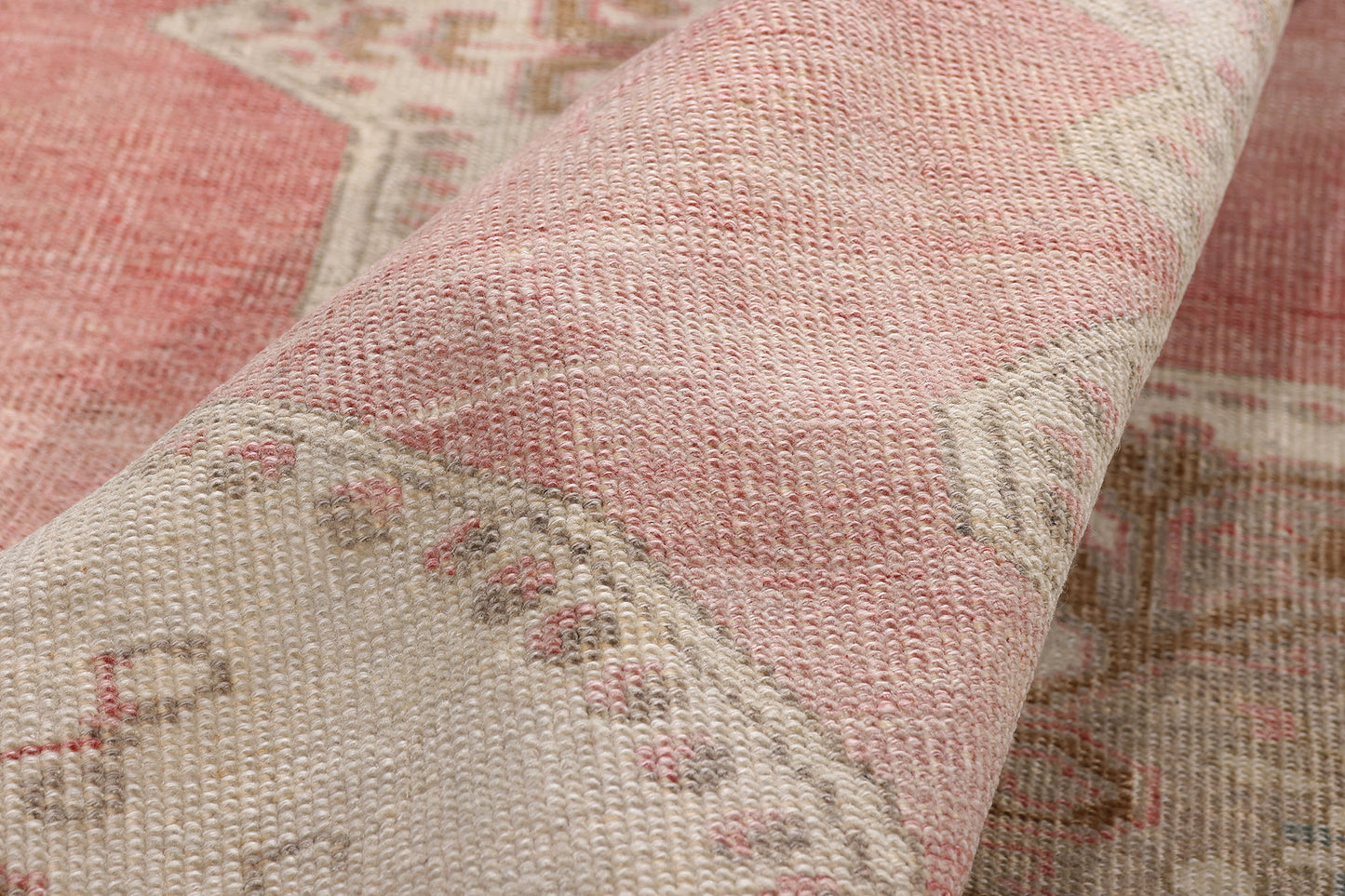 5 x 7 - Red Vintage Turkish Oushak Rug - 54156