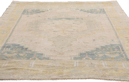 4 x 6 - Tan Vintage Turkish Oushak Rug - 54157