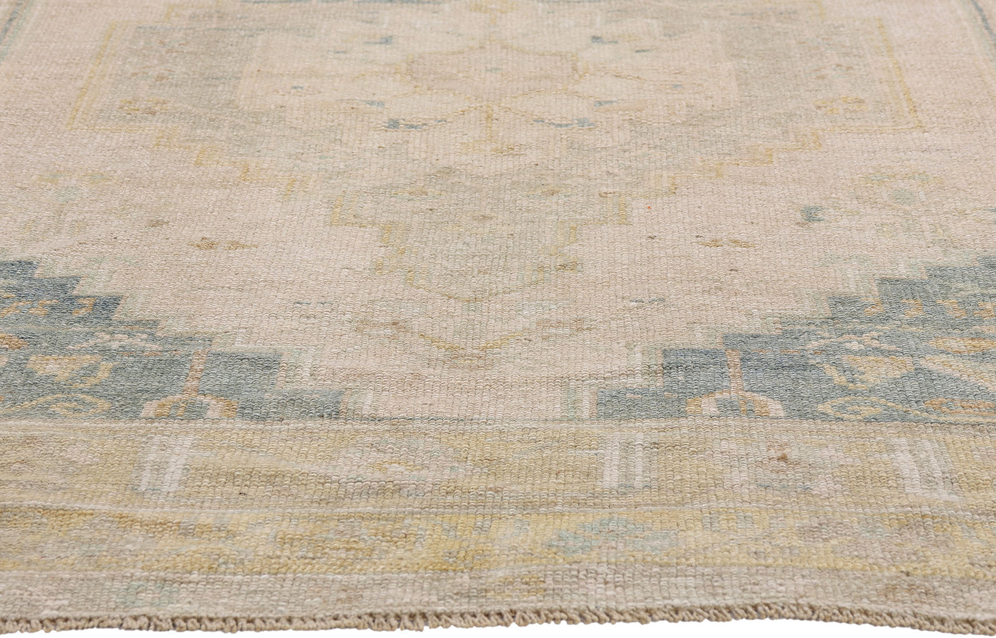 4 x 6 - Tan Vintage Turkish Oushak Rug - 54157