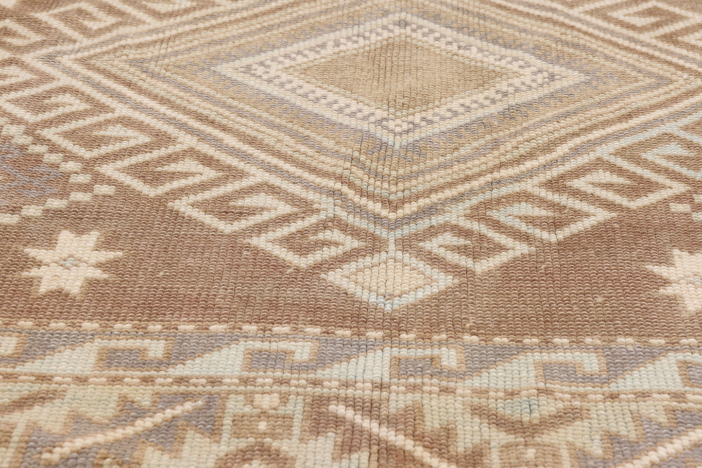 5 x 8 - Brown Vintage Turkish Oushak Rug - 54158
