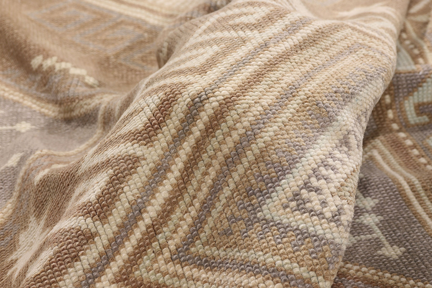 5 x 8 - Brown Vintage Turkish Oushak Rug - 54158