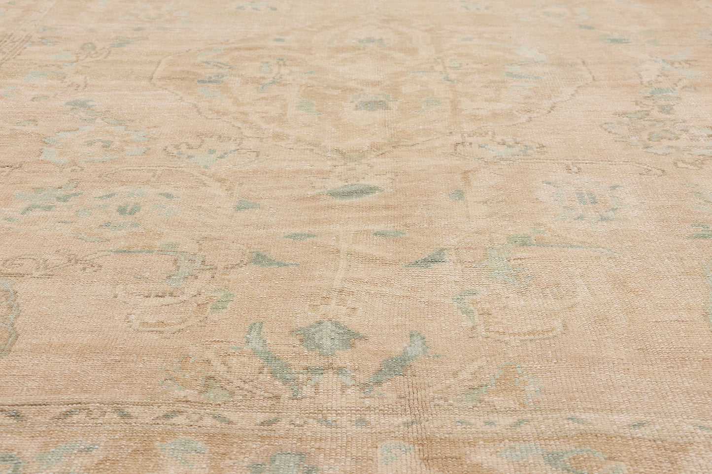 6 x 9 - Tan Vintage Turkish Oushak Rug - 54159