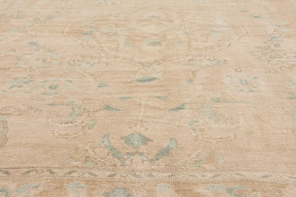 6 x 9 - Tan Vintage Turkish Oushak Rug - 54159