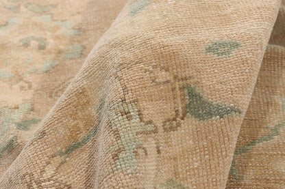 6 x 9 - Tan Vintage Turkish Oushak Rug - 54159