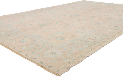 6 x 10 - Tan Vintage Turkish Oushak Rug - 54160
