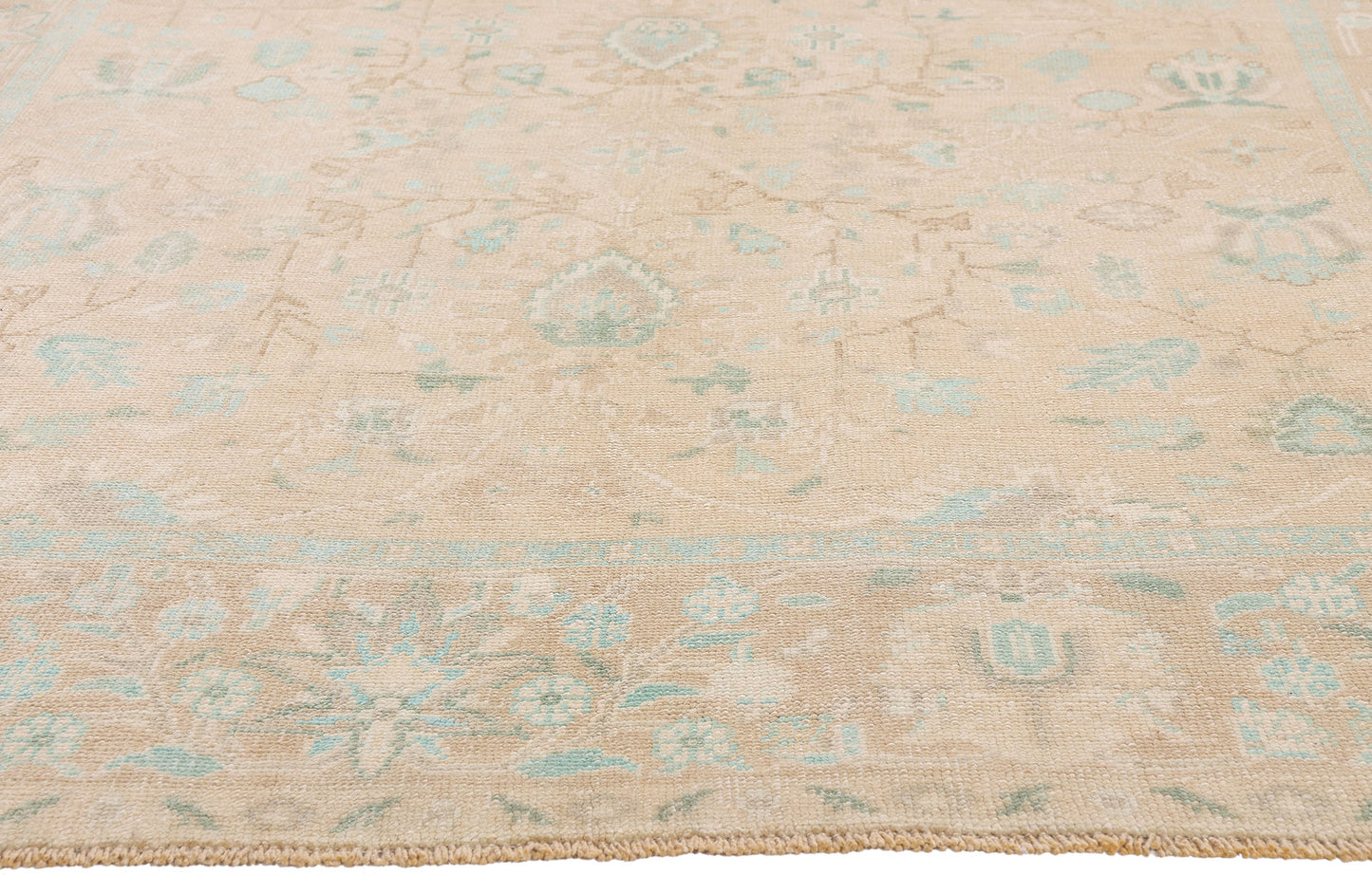 6 x 10 - Tan Vintage Turkish Oushak Rug - 54160