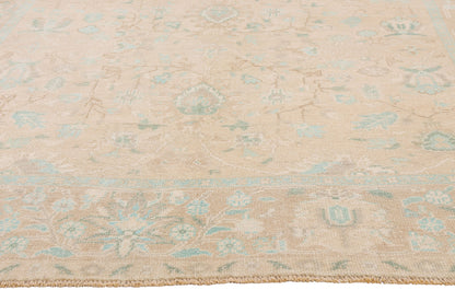 6 x 10 - Tan Vintage Turkish Oushak Rug - 54160