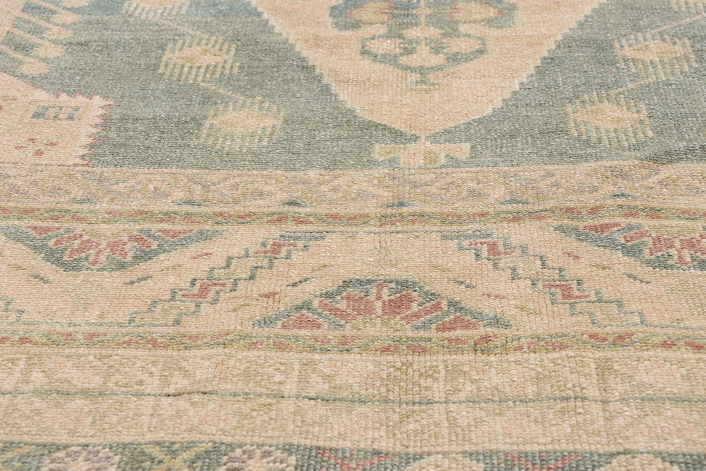5 x 9 - Beige Vintage Turkish Oushak Rug - 54162