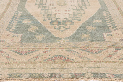 5 x 9 - Beige Vintage Turkish Oushak Rug - 54162