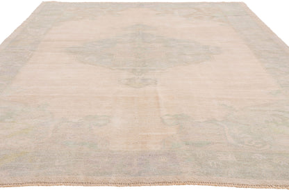 6 x 9 - Beige Vintage Turkish Oushak Rug - 54163