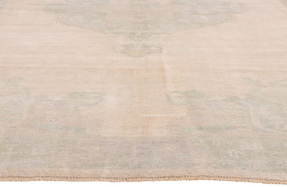 6 x 9 - Beige Vintage Turkish Oushak Rug - 54163
