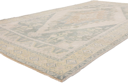 5 x 10 - Beige Vintage Turkish Oushak Rug - 54164