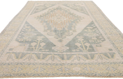 5 x 10 - Beige Vintage Turkish Oushak Rug - 54164