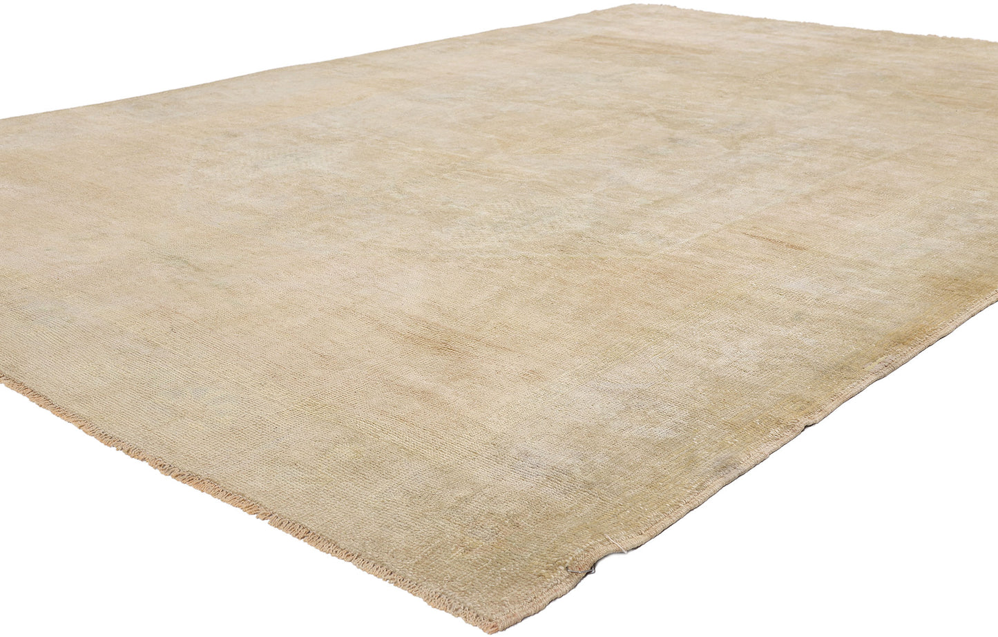 6 x 9 - Tan Vintage Turkish Oushak Rug - 54165