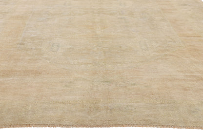 6 x 9 - Tan Vintage Turkish Oushak Rug - 54165