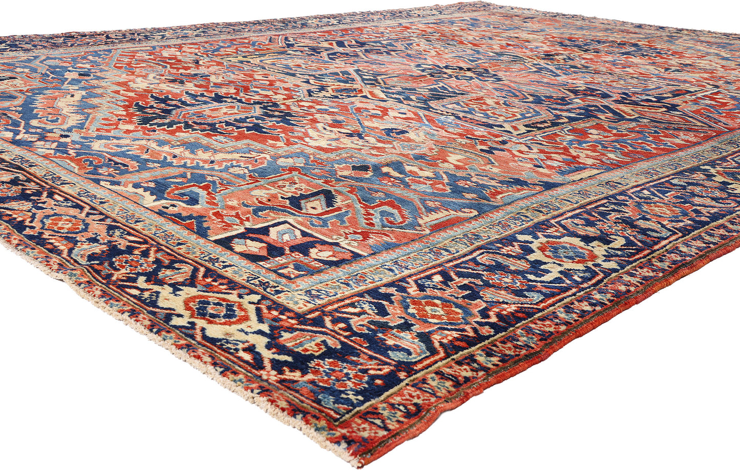 10 x 13 - Red Antique Persian Heriz Rug - 54166