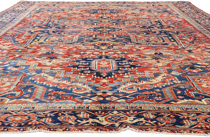 10 x 13 - Red Antique Persian Heriz Rug - 54166