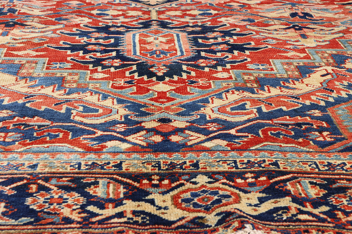 10 x 13 - Red Antique Persian Heriz Rug - 54166
