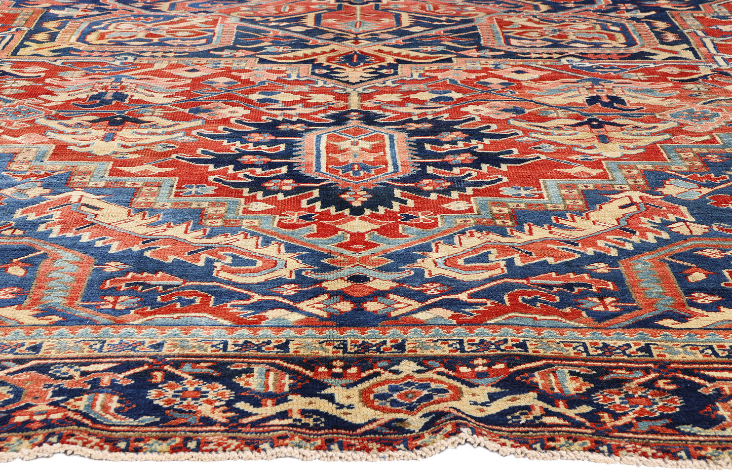 10 x 13 - Red Antique Persian Heriz Rug - 54166
