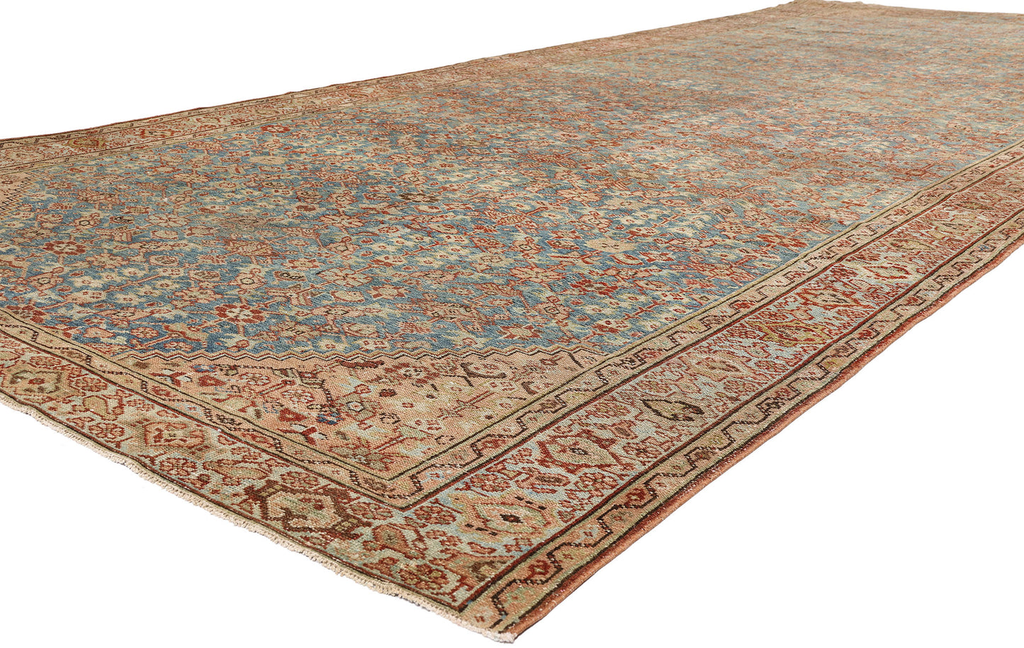 7 x 17 - Blue Antique Persian Malayer Rug - 54167