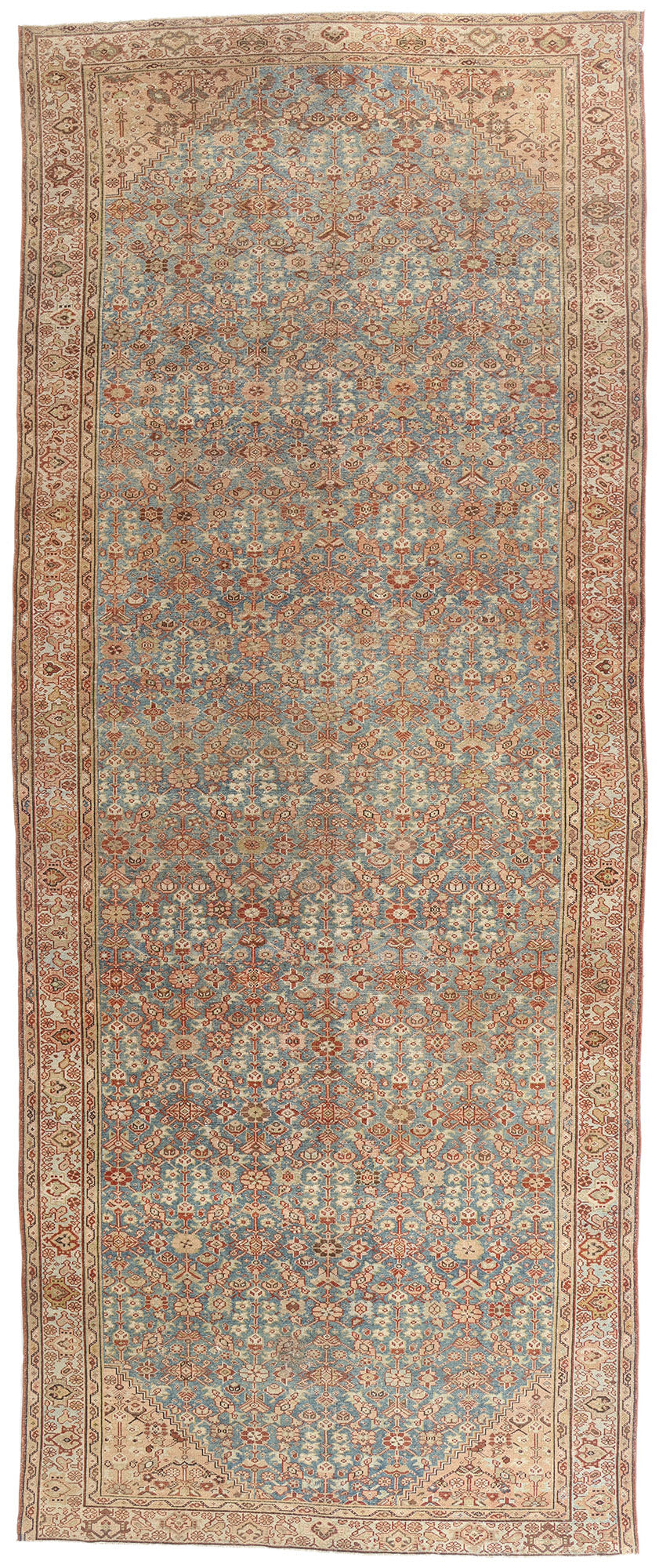 7 x 17 - Blue Antique Persian Malayer Rug - 54167
