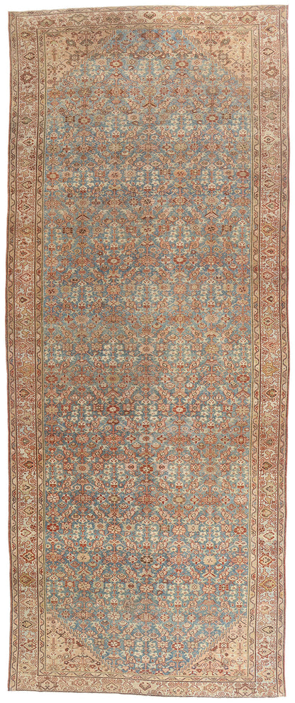7 x 17 - Blue Antique Persian Malayer Rug - 54167