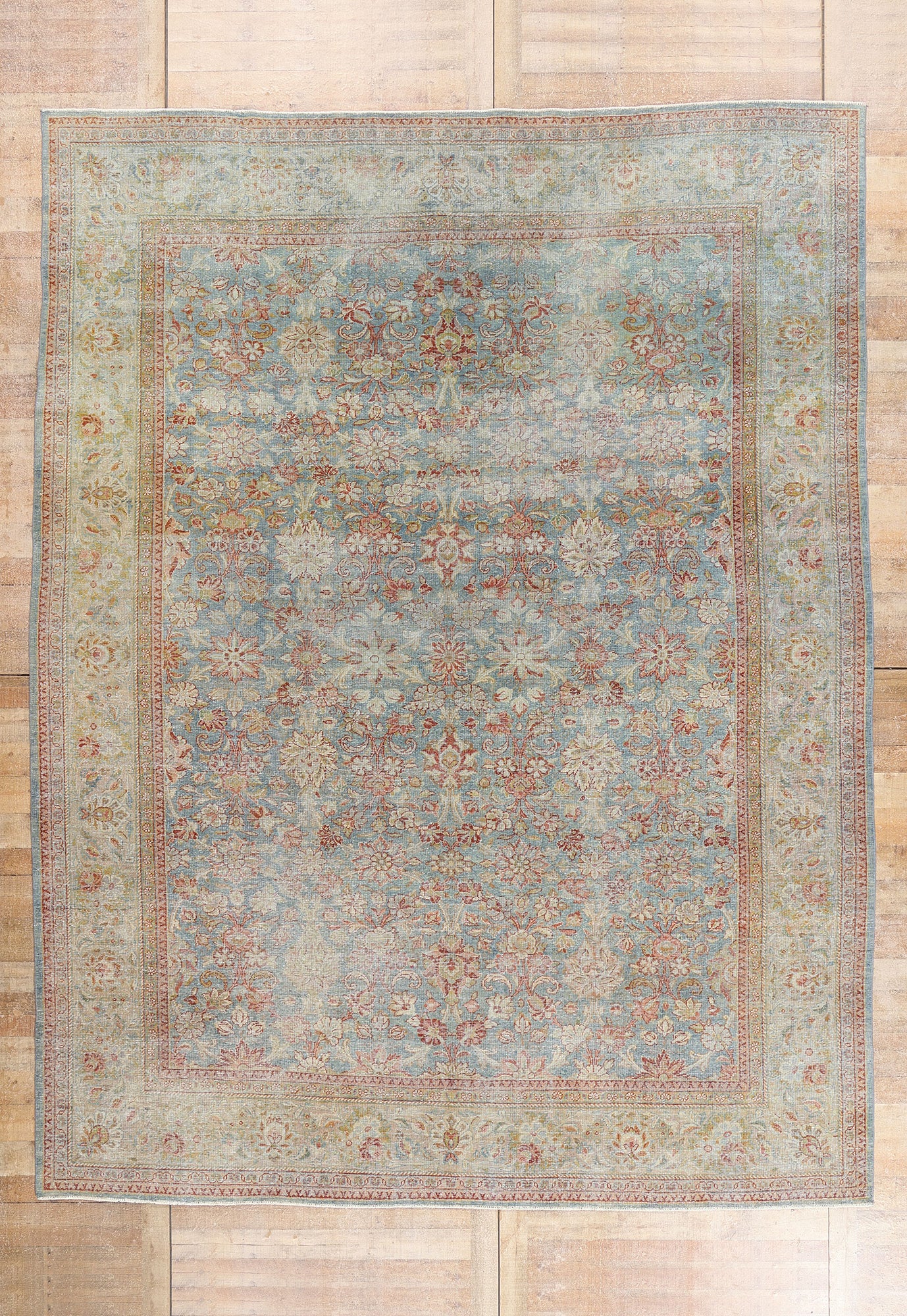 10 x 13 - Blue Antique Persian Mahal Rug - 54168