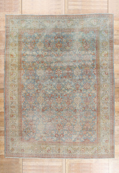 10 x 13 - Blue Antique Persian Mahal Rug - 54168