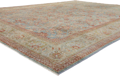 10 x 13 - Blue Antique Persian Mahal Rug - 54168