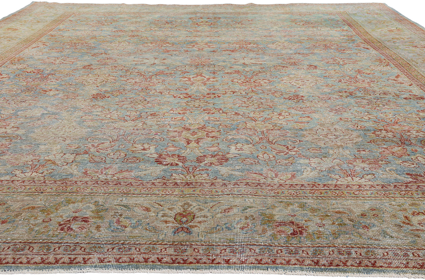10 x 13 - Blue Antique Persian Mahal Rug - 54168