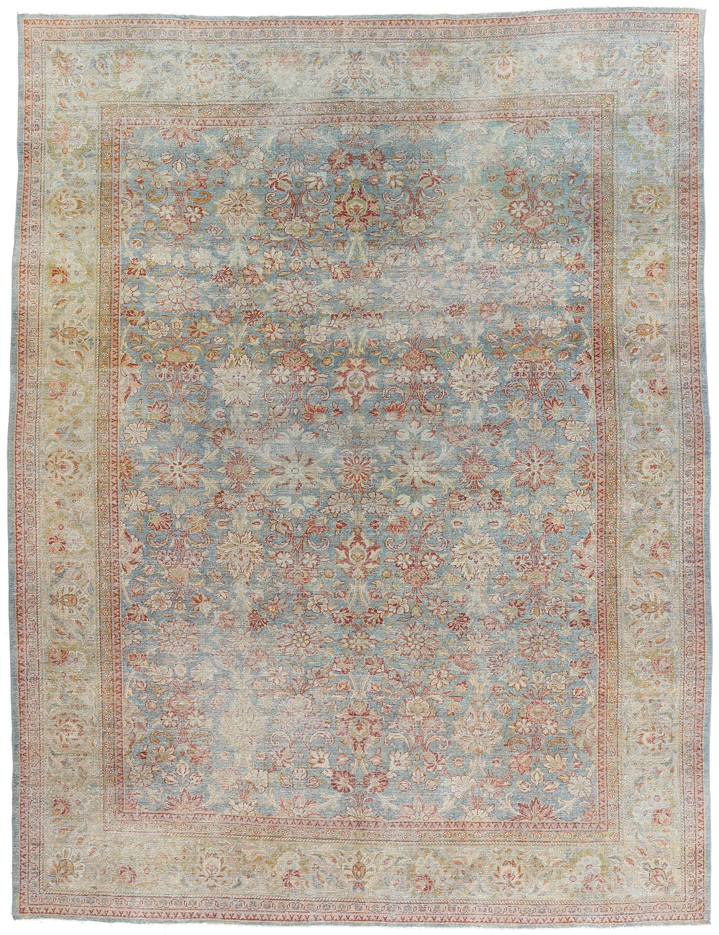 10 x 13 - Blue Antique Persian Mahal Rug - 54168
