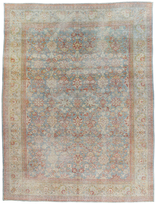 10 x 13 - Blue Antique Persian Mahal Rug - 54168