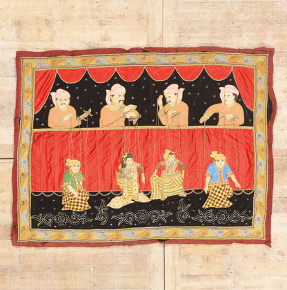 4 x 5 - Multicolor Antique Burmese Kalaga Tapestry - 54174